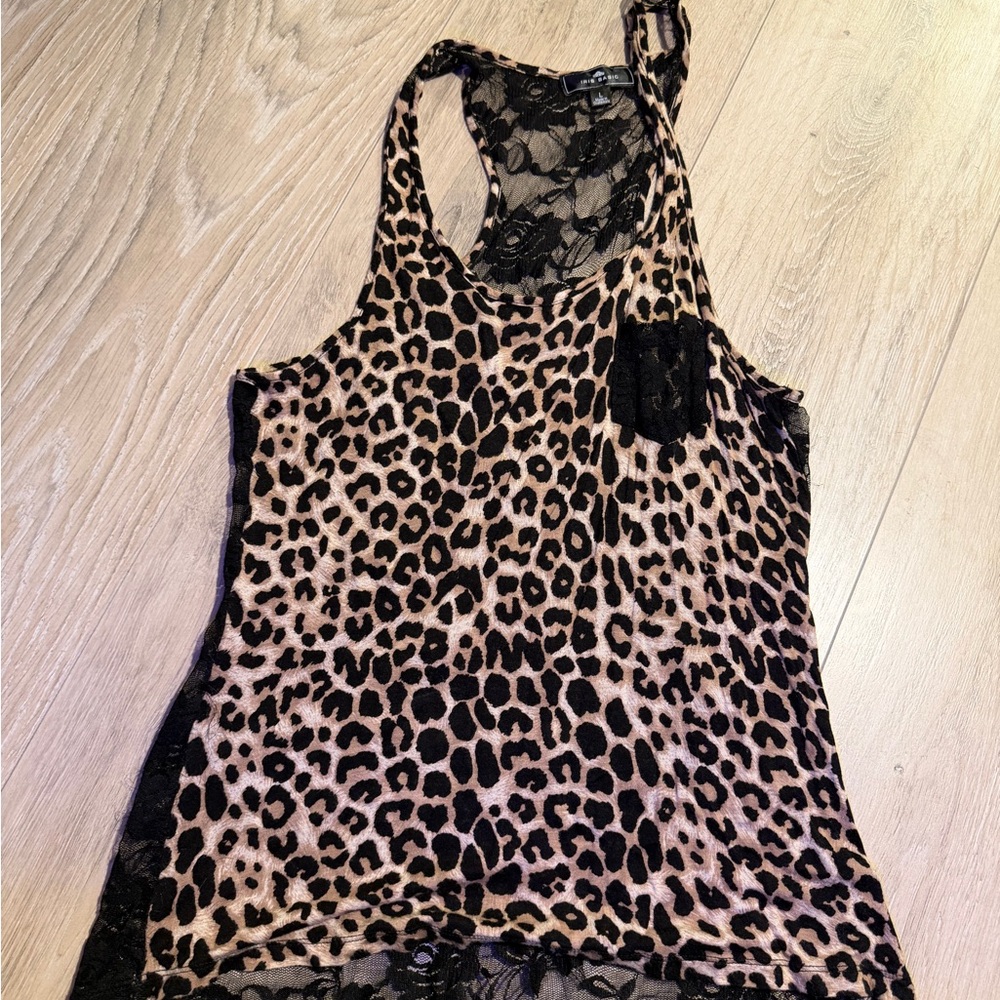 Iris Basic Leopard Print Tank Top